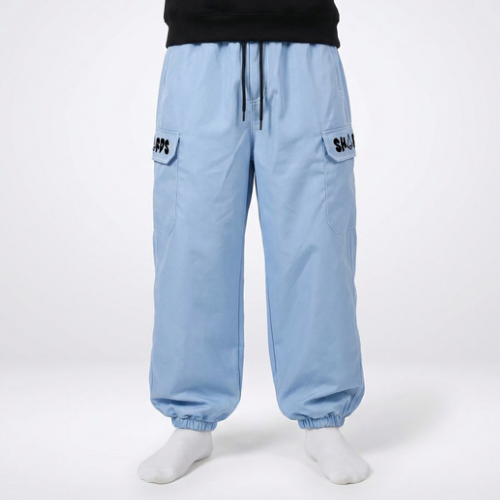 Shards Light Blue Baggy Snow Pants