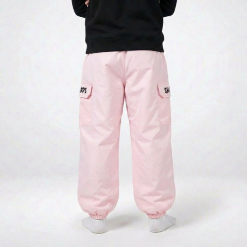Shards Pink Baggy Snow Pants