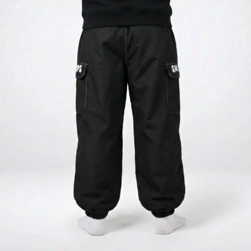 Shards Black Baggy Snow Pants