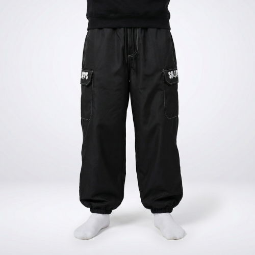 Shards Black Baggy Snow Pants