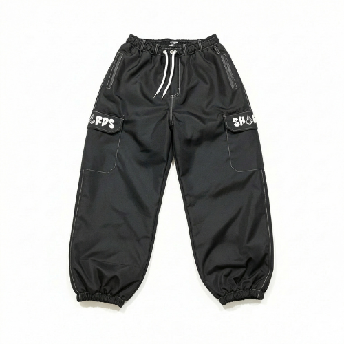 Shards Black Baggy Snow Pants