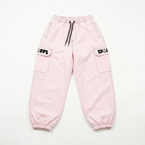 Shards Pink Baggy Snow Pants