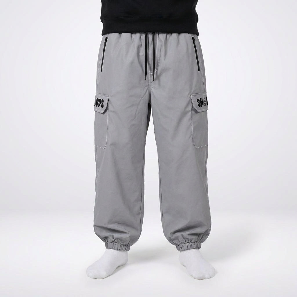 Shards Grey Baggy Snow Pants