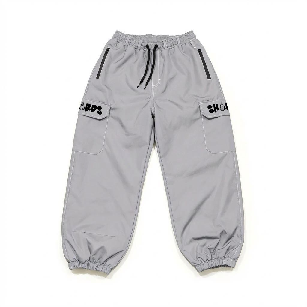 Shards Grey Baggy Snow Pants